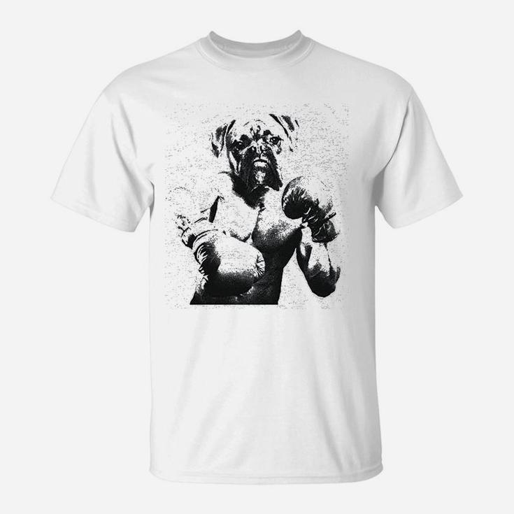 Boxer Boxing Funny Fitness Workout Puppy Dog T-Shirt