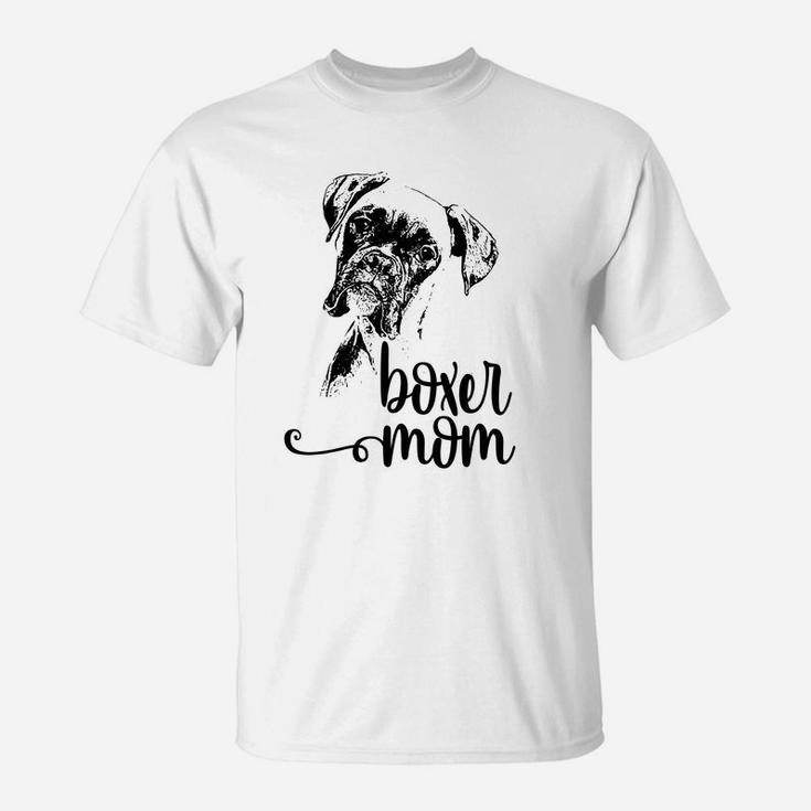 Boxer Mom Dog Face Dog Lovers Boxer Mom Gif T-Shirt