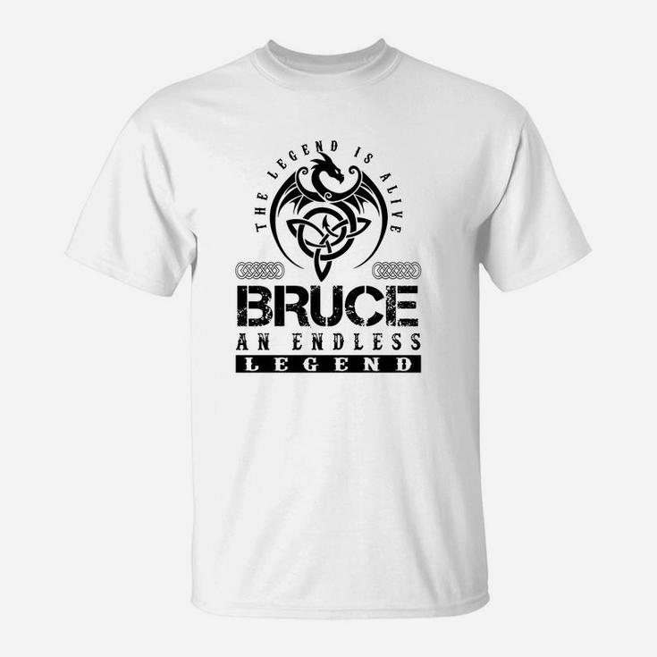 Bruce Shirts - Legend Alive Bruce Name Shirts T-Shirt