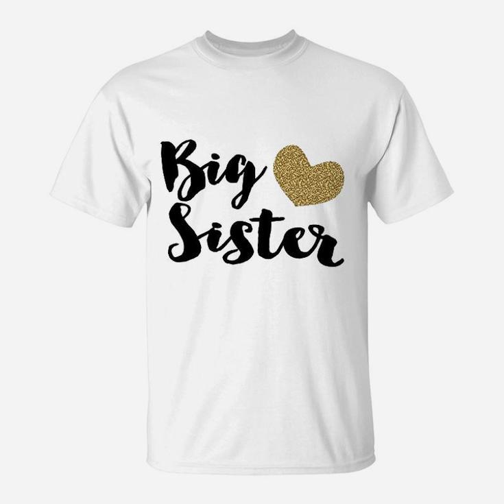 Bump And Beyond Designs Big Sister Gold Big Sister T-Shirt
