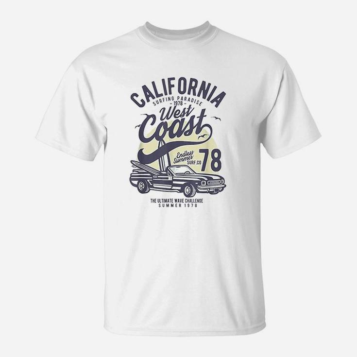 California West Coast Vintage Surf Beach Vacation Gift T-Shirt