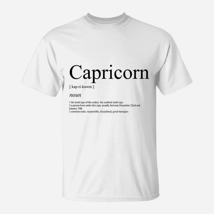 Capricorn Astrological Sign Definition Zodiac T-Shirt
