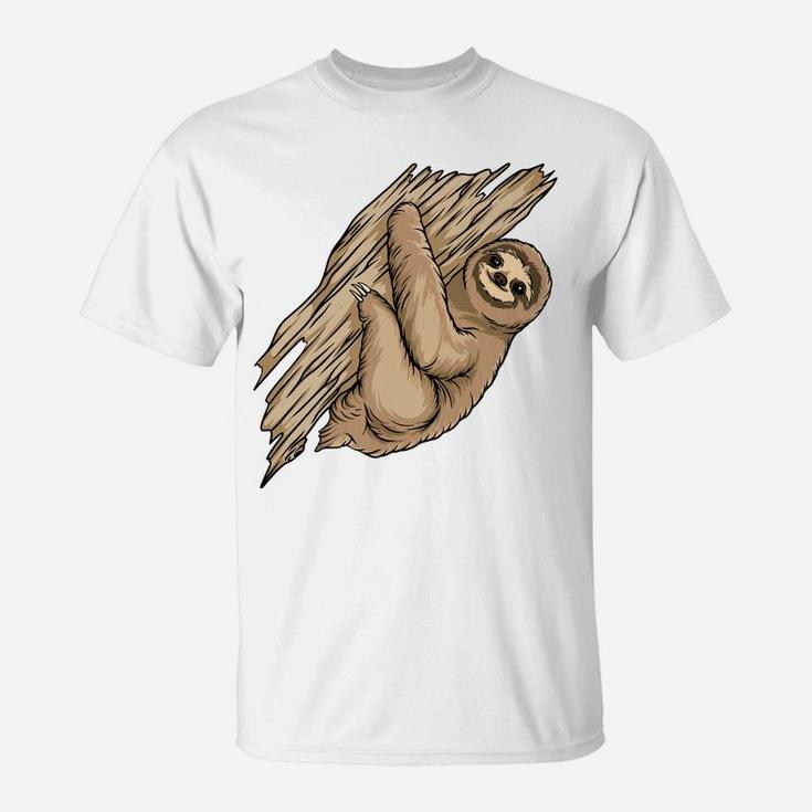 Cartoon Design Sloth Lovers Gift Cute Animals T-Shirt