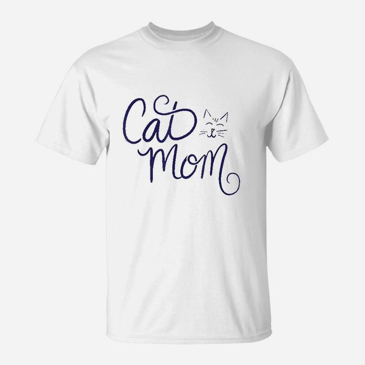 Cat Mom Art Crazy Cat Lady Gifts Fun T-Shirt