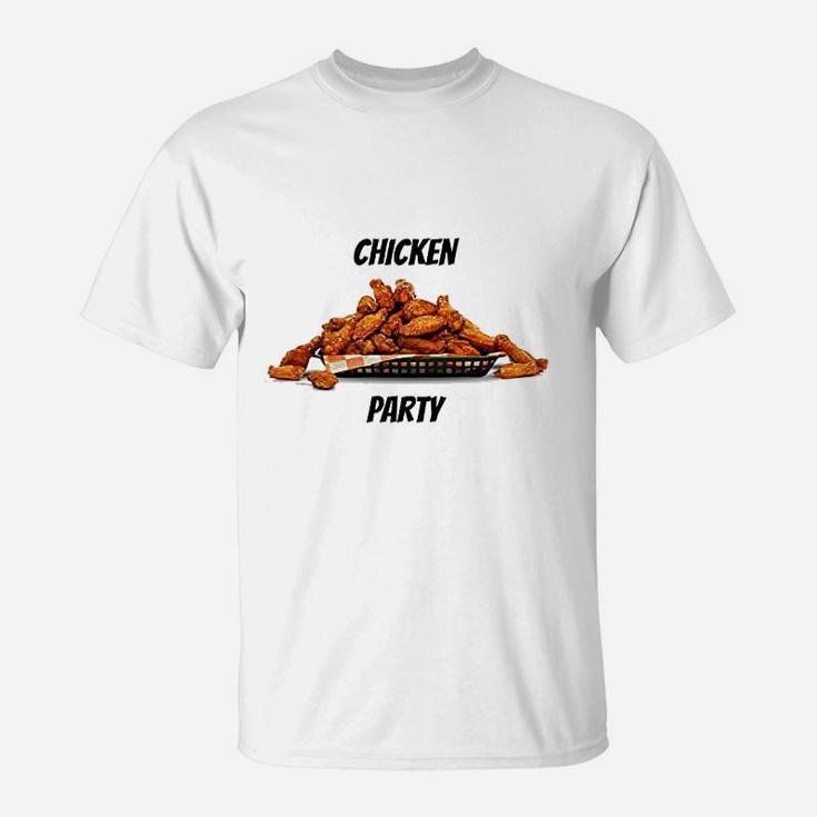 Chicken Party Chicken Wing For Hot Wing Lovers T-Shirt
