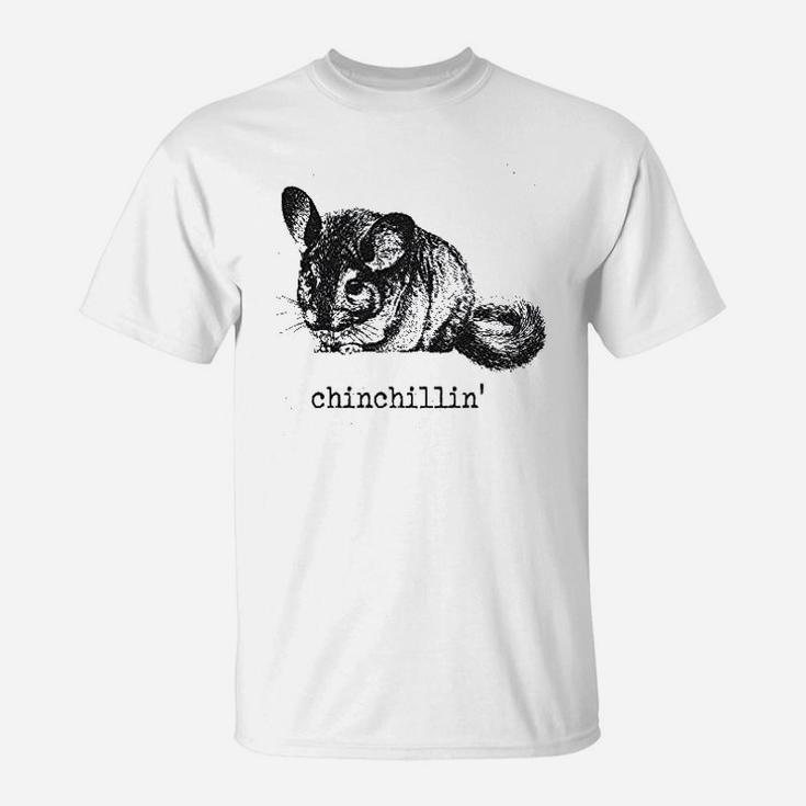 Chinchillin Funny Chinchilla Animal Lover Graphic Vintage Cool T-Shirt