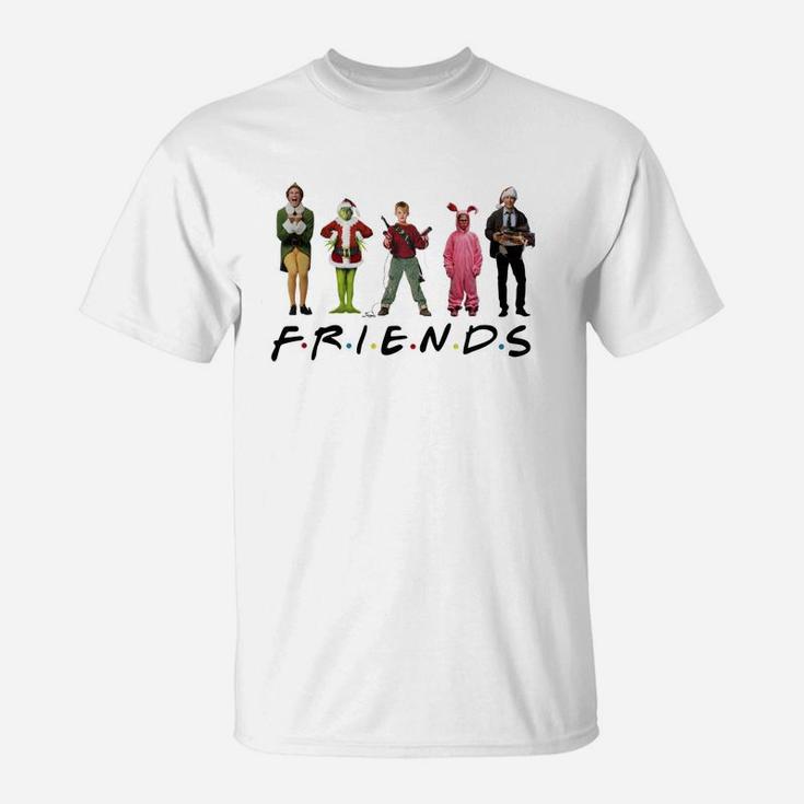 Christmas Characters Elf Grinch Kevin Friends Shirt T-Shirt