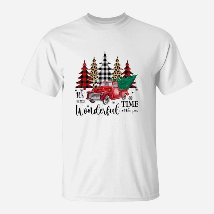 Christmas It Is The Most Wonderful Time Of The Year Colorful Christmas Trees T-Shirt