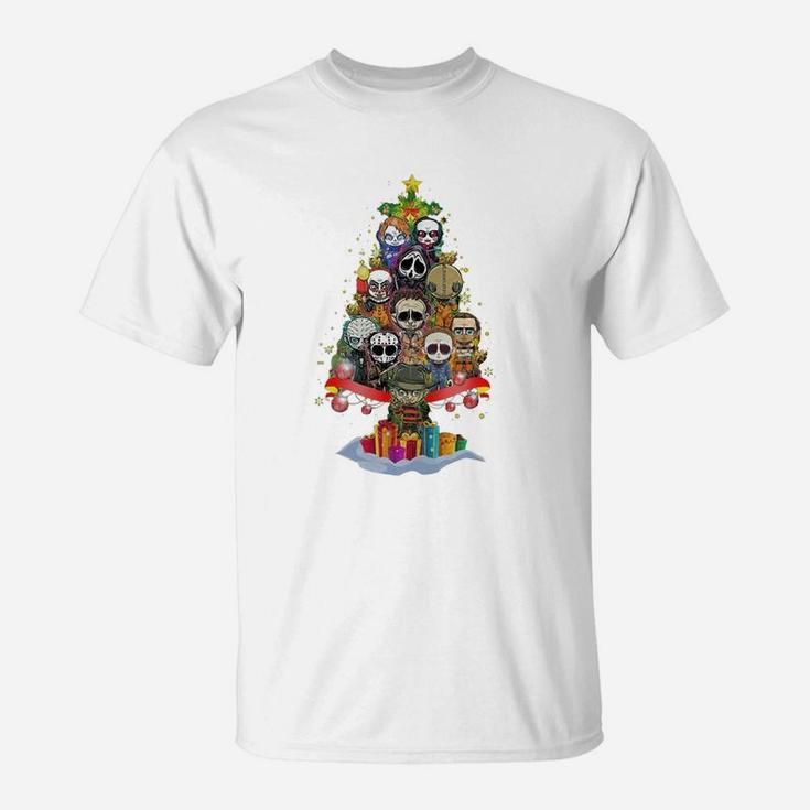 Christmas Tree Horror Character Merry Christmas T-Shirt