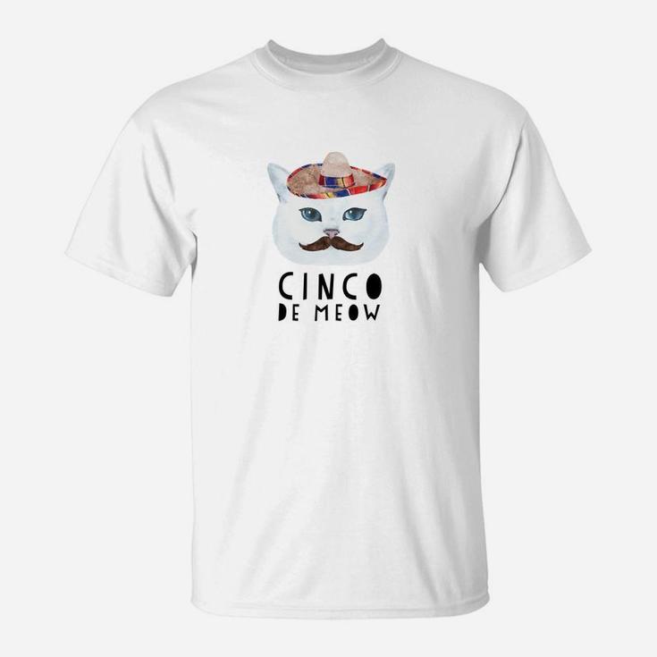 Cinco De Meow Funny Mexican De Mayo Cat T-Shirt