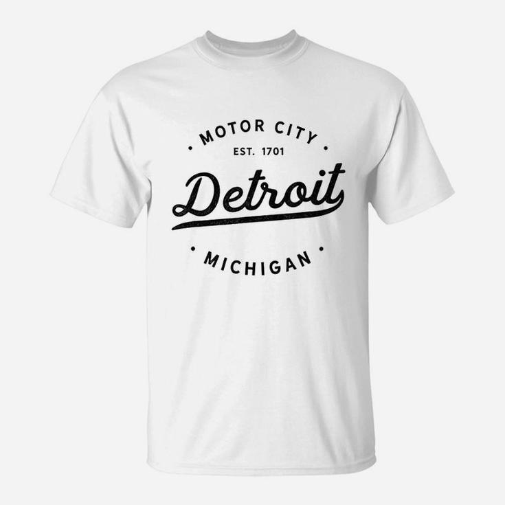 Classic Retro Vintage Detroit Michigan Motor City T-Shirt