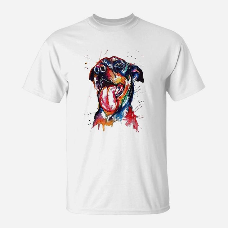 Colorful Rottweiler Dog Lovers T-Shirt