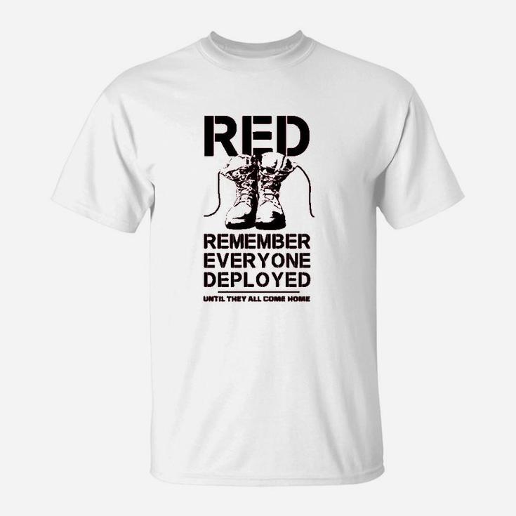 Combat Boots Red Friday Remember Everyone Deployed T-Shirt