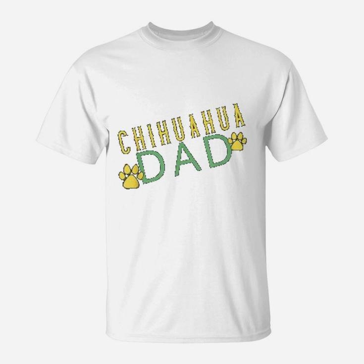 Cool Chihuahua Dad Dog Paw Print Gift T-Shirt