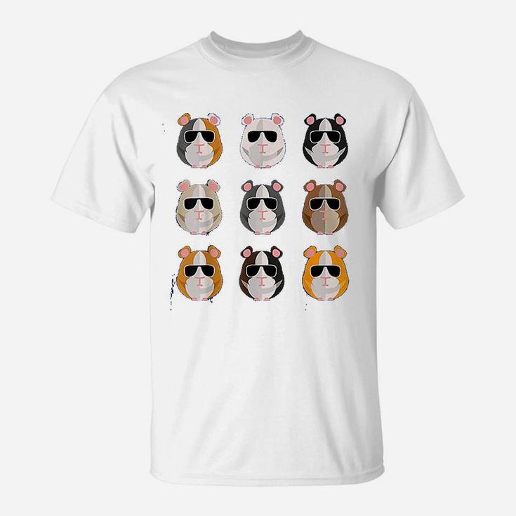Cool Guinea Pigs With Sunglasses Pets Small Animal Gift T-Shirt