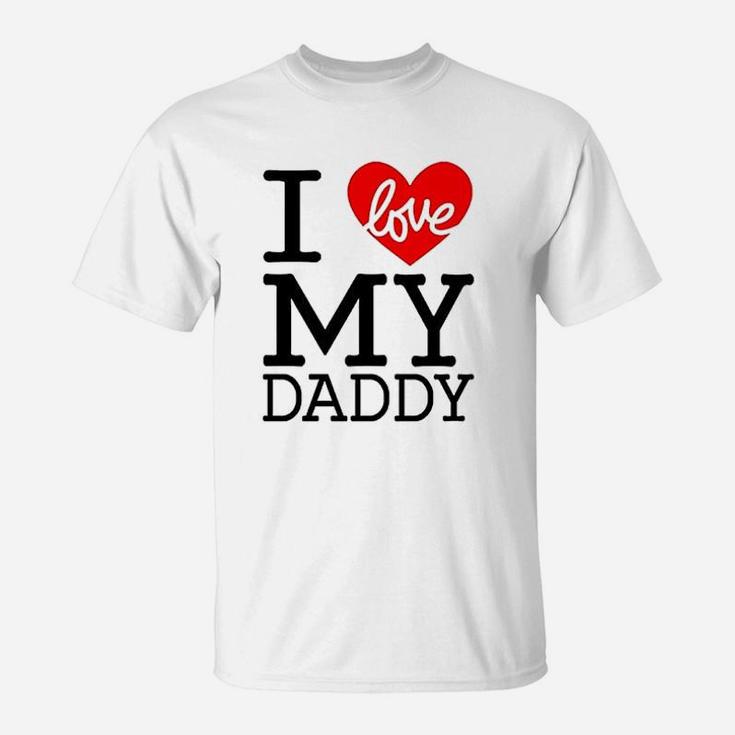 Cute Baby Boy And Baby Girl I Love My Daddy T-Shirt