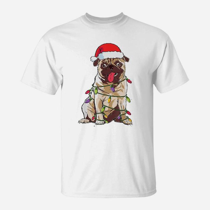 Cute Pug Santa Christmas T-Shirt