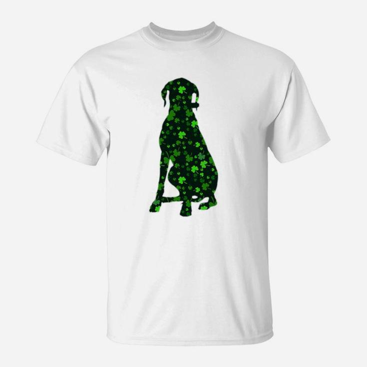 Cute Shamrock Great Dane Mom Dad Gift St Patricks Day Awesome Dog Lovers Gift T-Shirt