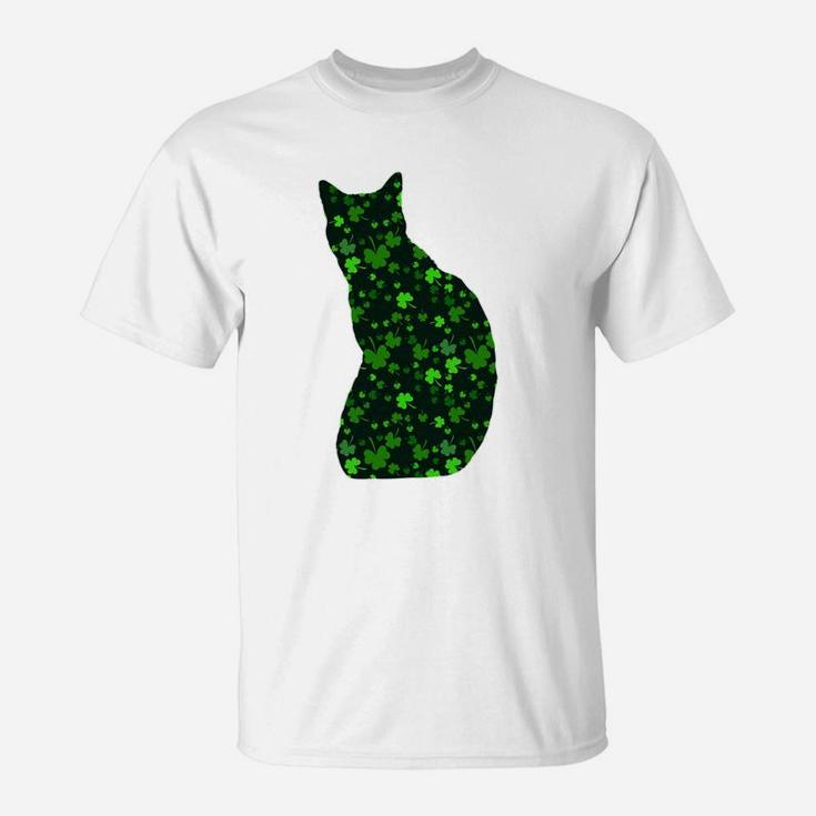 Cute Shamrock Manx Mom Dad Gift St Patricks Day Awesome Cat Lovers Gift T-Shirt
