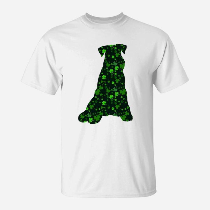 Cute Shamrock Miniature Schnauzer Mom Dad Gift St Patricks Day Awesome Dog Lovers Gift T-Shirt