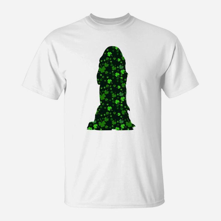 Cute Shamrock Spaniel Mom Dad Gift St Patricks Day Awesome Dog Lovers Gift T-Shirt