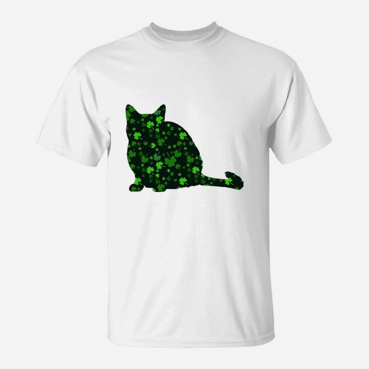 Cute Shamrock Thai Mom Dad Gift St Patricks Day Awesome Cat Lovers Gift T-Shirt