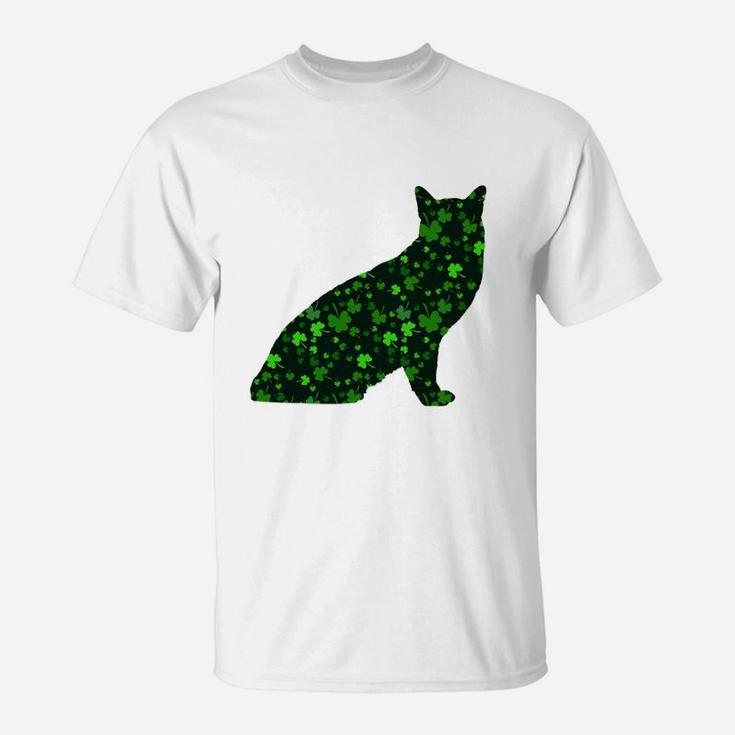 Cute Shamrock Tonkinese Mom Dad Gift St Patricks Day Awesome Cat Lovers Gift T-Shirt