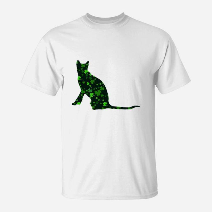 Cute Shamrock Toyger Mom Dad Gift St Patricks Day Awesome Cat Lovers Gift T-Shirt