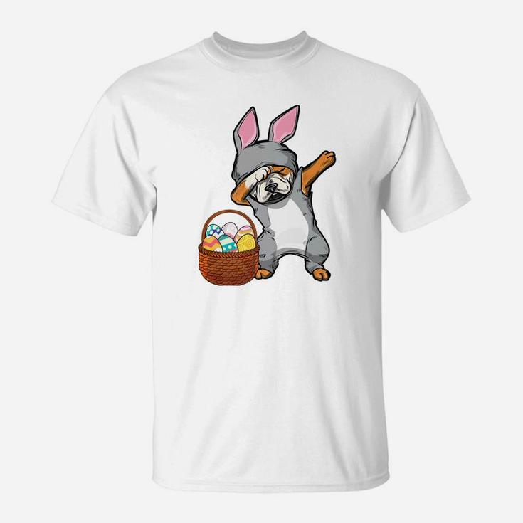 Dabbing Easter Bunny English Bulldog Boys Design T-Shirt