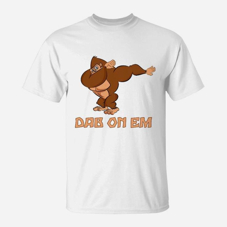 Dabbing Gorilla T-Shirt, Lustige Tanzbewegung Tee