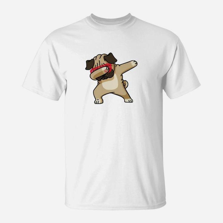 Dabbing Pug T-Shirt, Lustiges Hundemotiv für Pug Fans