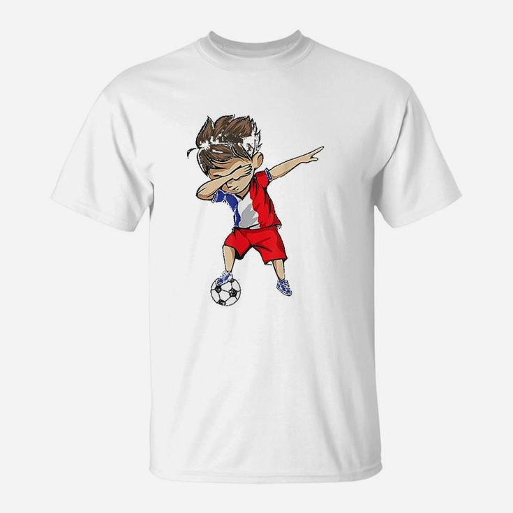 Dabbing Soccer Boy France Jersey French Football T-Shirt