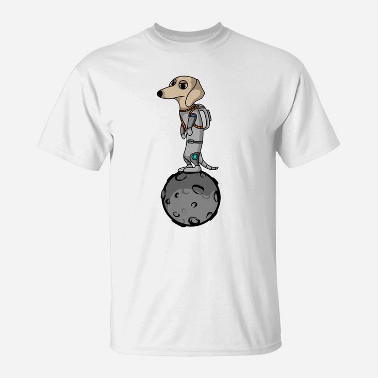 Dog Astronaut Space Cartoon Gift Pet Lovers T-Shirt