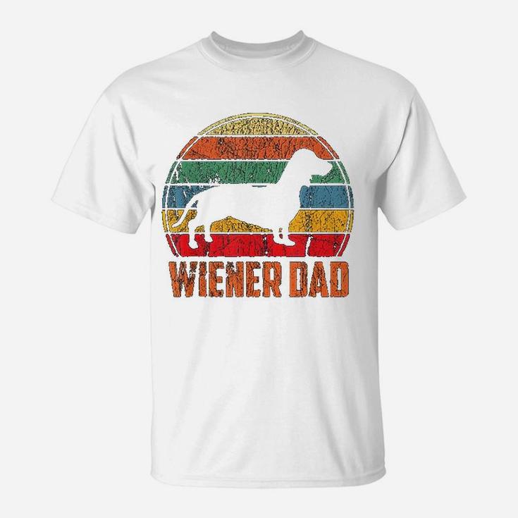 Dog Dad Funny Dachshund Gift Cute Weiner Dog T-Shirt