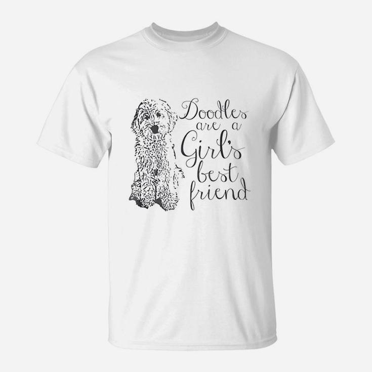 Doodles Are A Girls Best Friend Golden Labradoodle T-Shirt