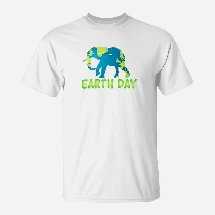 Earth Day 2019 For Teachers And Kids With Elephant 2 T-Shirt