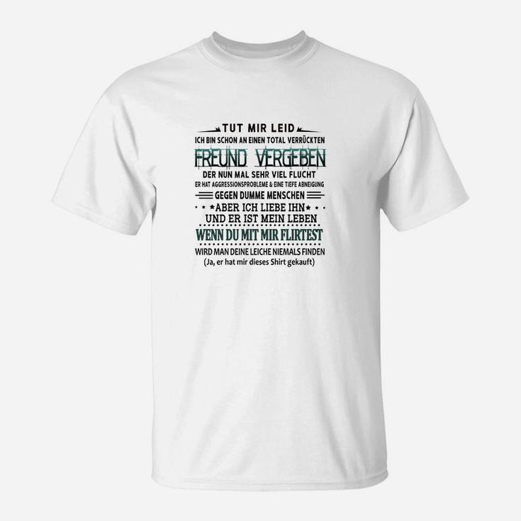 Entschuldigendes Humorvolles T-Shirt, Lustiges Statement-Design Weiß