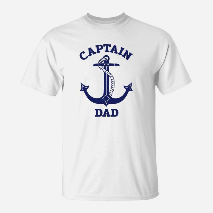 Fathers Day Nautical Anchor Captain Dad T-Shirt