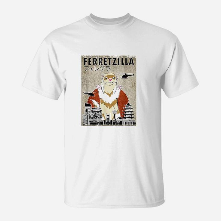 Ferretzilla Vintage Funny Ferret T-Shirt