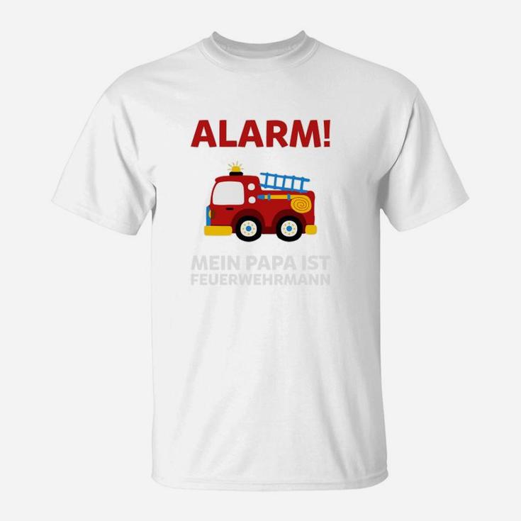 Feuerwehrmann Papa Alarm Kinder T-Shirt, Besonderes Geschenk für Feuerwehr-Elternkinder