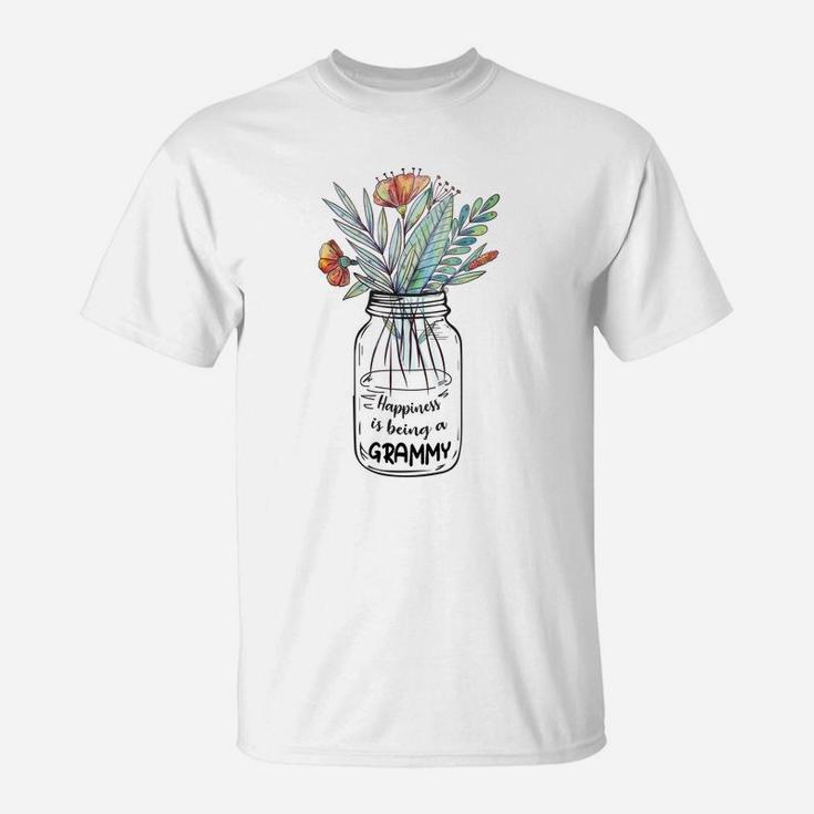 Flower Mothers Day Happiness Is Being A Grammy T-Shirt