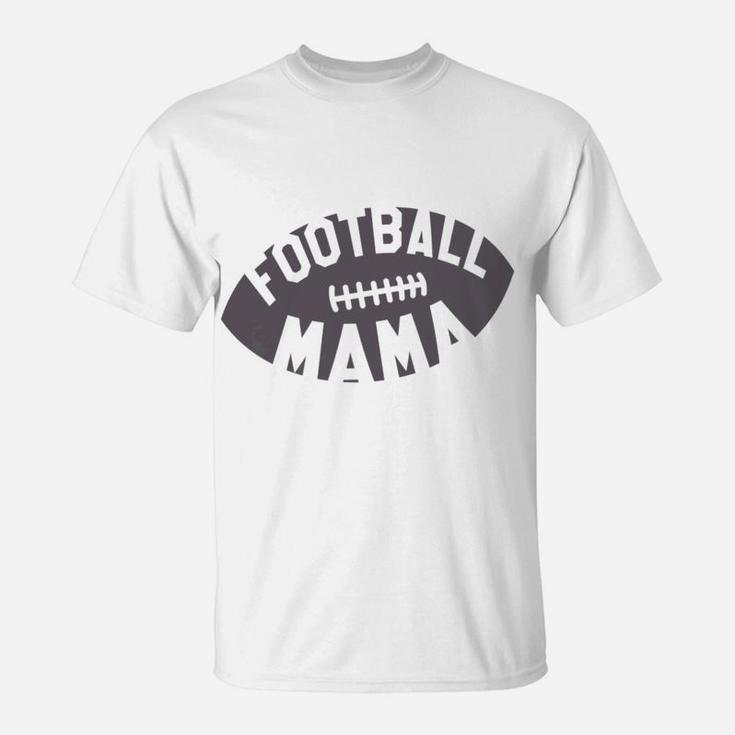 Football Mama Gray Helmet Retro Mom Gift T-Shirt