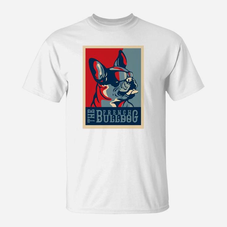 French Bulldog Frenchie Friends Retro Style T-Shirt