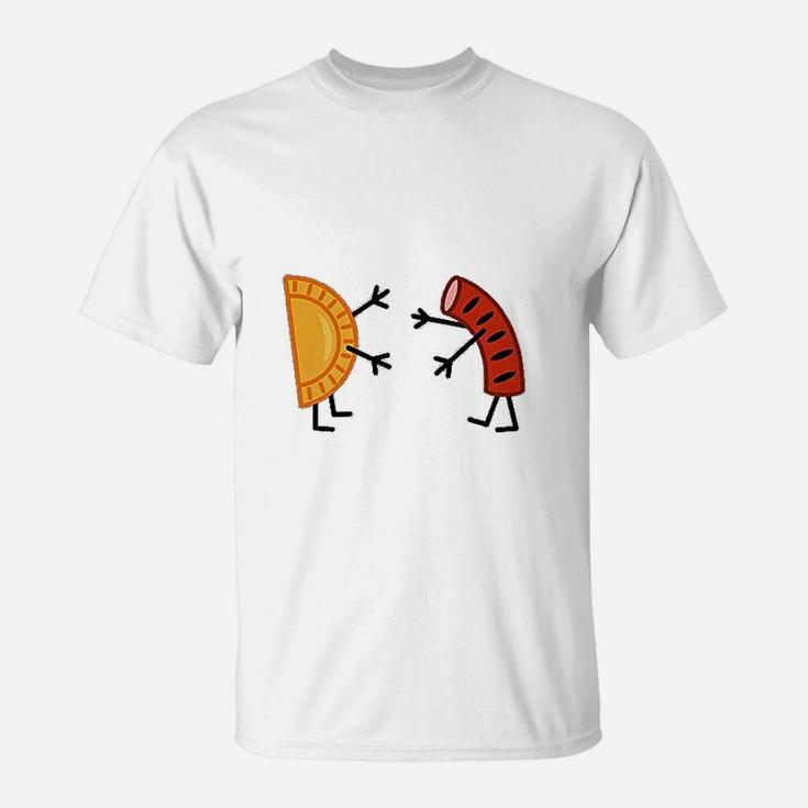 Friendly Food Hug Sausage Lover Valentines Day T-Shirt