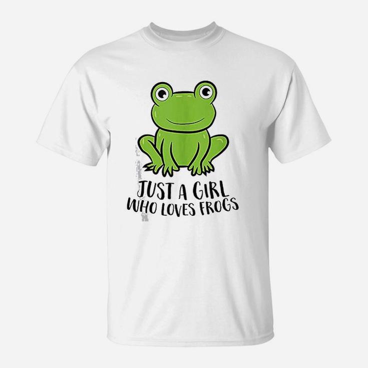 Frog Girl I Just Really Like Frogs Funny Frog Lovers T-Shirt
