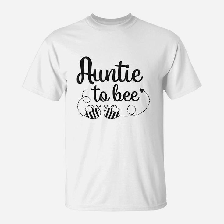 Funny Auntie To Bee Twins Pregnancy Announcement Bumble Bee T-Shirt