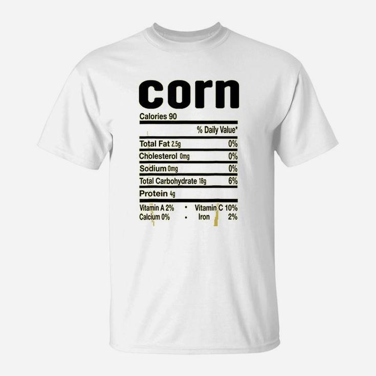Funny Corn Nutrition Thanksgiving Costume T-Shirt