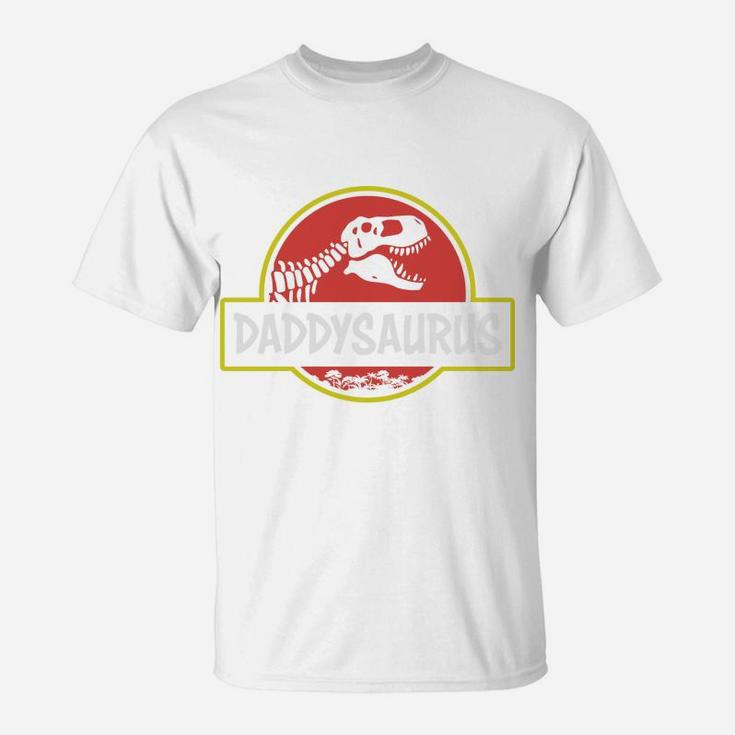 Funny Daddysaurus Dinosaur Cool Dad Gifts T-Shirt