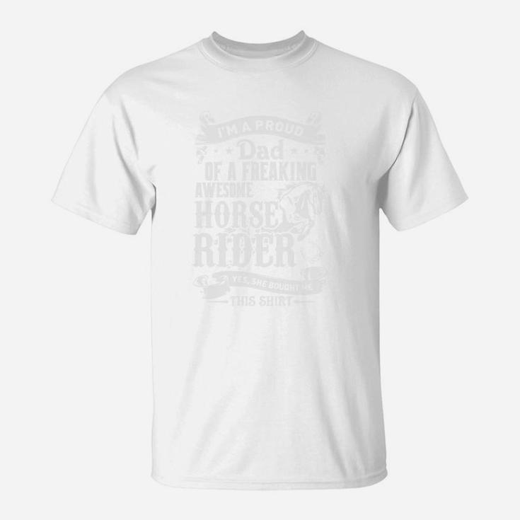Funny Fathers Day Dad Horse Shirt Horse Rider Shirt Gifts T-Shirt