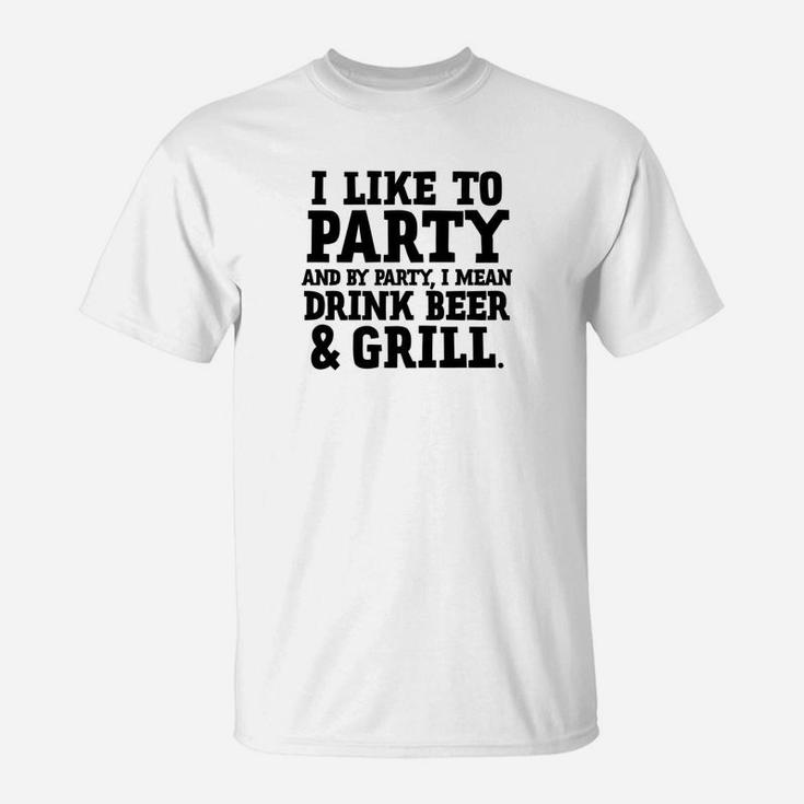 Funny Grill Smoking Father Gift Bbq Grilling Dad Gift T-Shirt